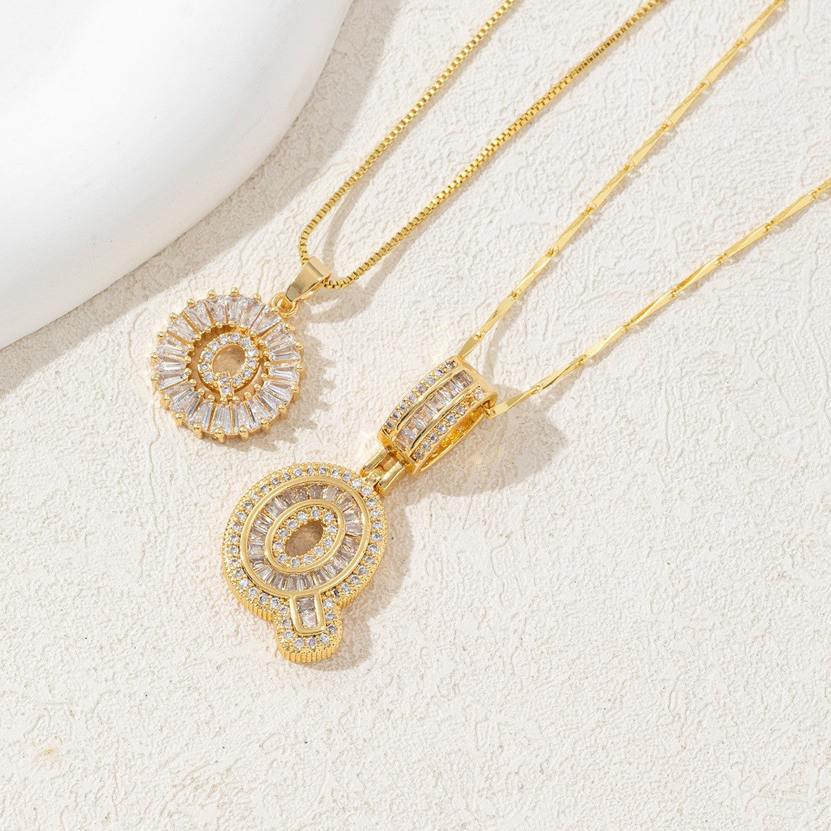 Iced-Out Initial Pendant Necklace