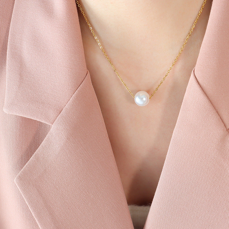 Elegant Single Pearl Necklace