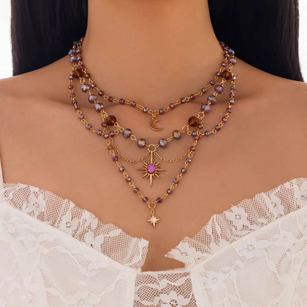 Celestial Multi-Layer Tassel Necklace