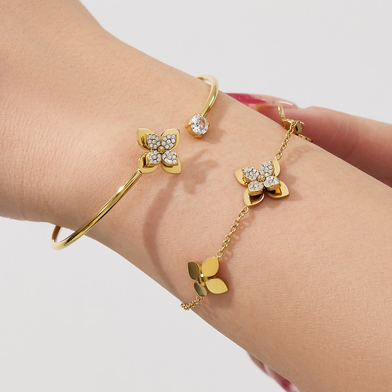 Minimalist Floral Jewelry Set