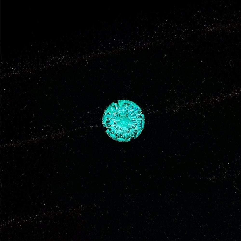 Fireworks Cut Colored Gem Stud Earrings