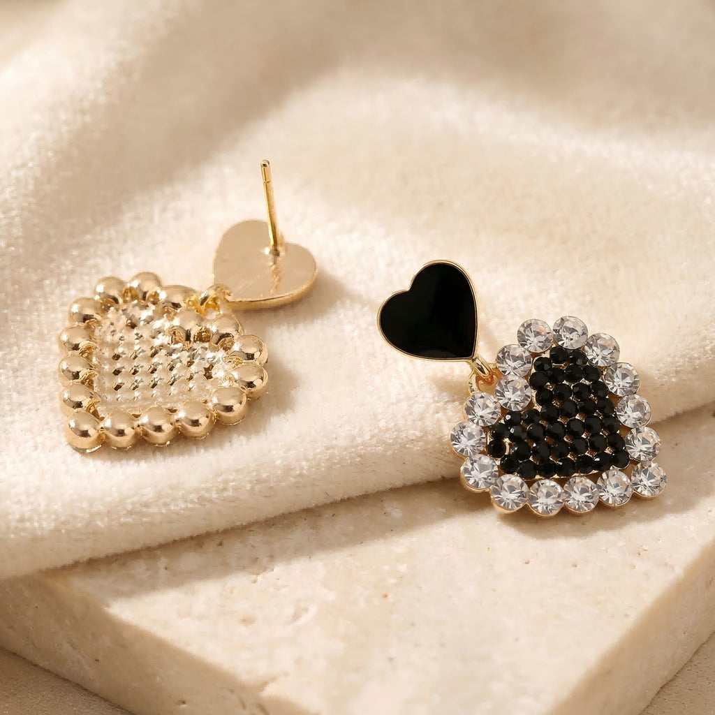 Elegant Double Heart Stud Earrings