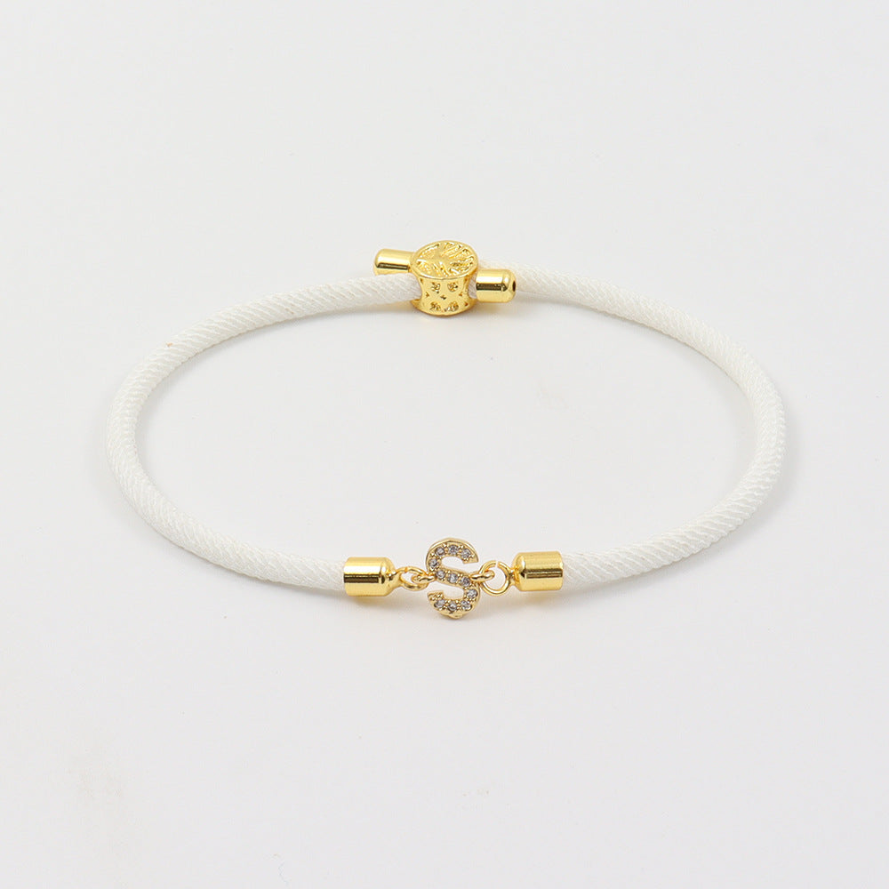 Zircon A-Z Initial Letter Bracelets