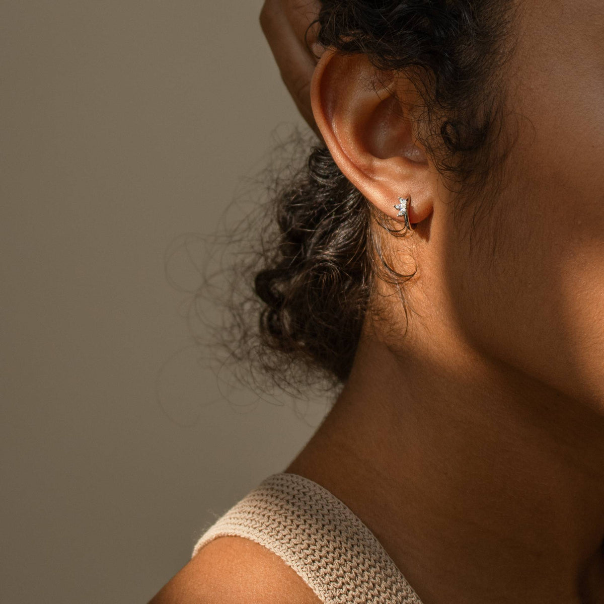 Triple Marquise Moissanite Earrings