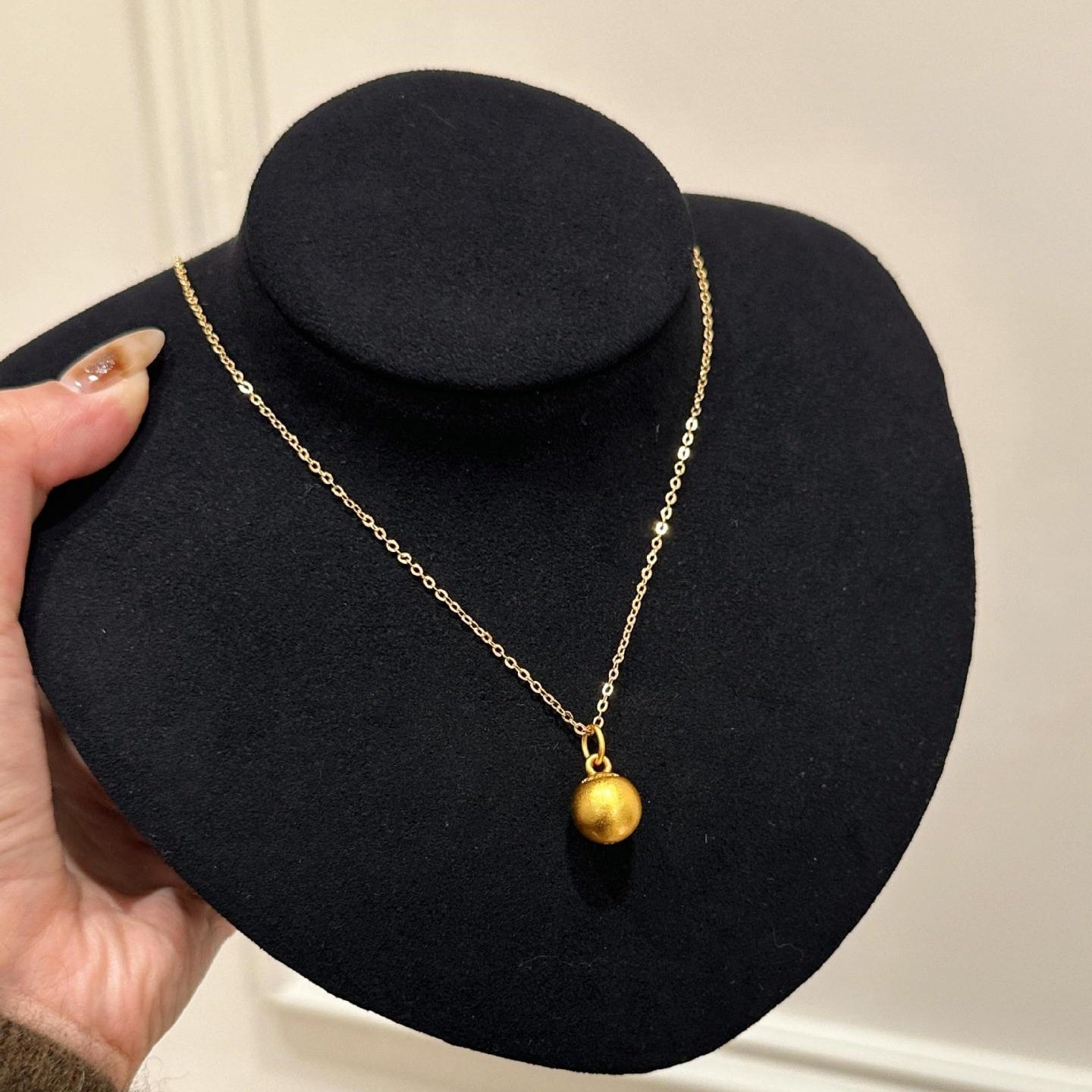 Round Bead Necklace & Bracelet & Earrings