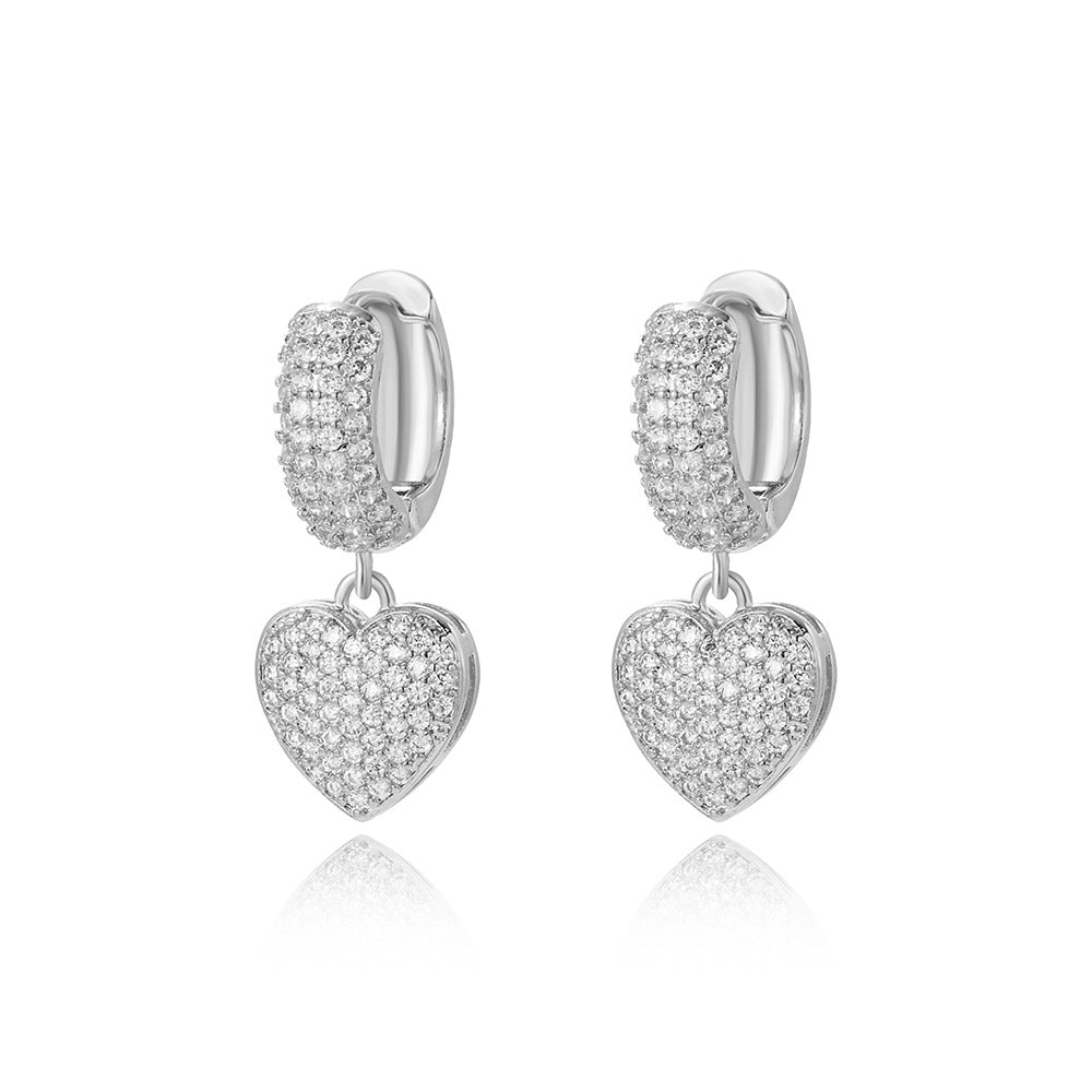 Elegant Heart Drop Earrings