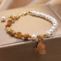 Summer Butterflies ? Freshwater Pearl & Agate Bracelet
