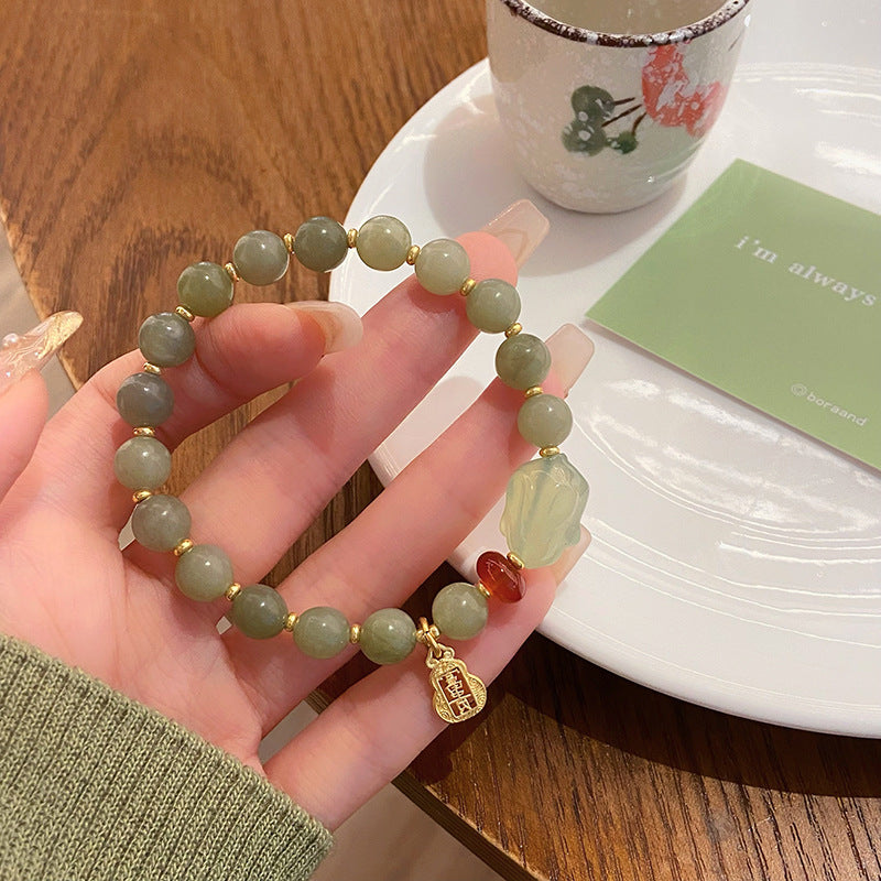 Energy Guardian ? Natural Emerald Jade stone bracelet