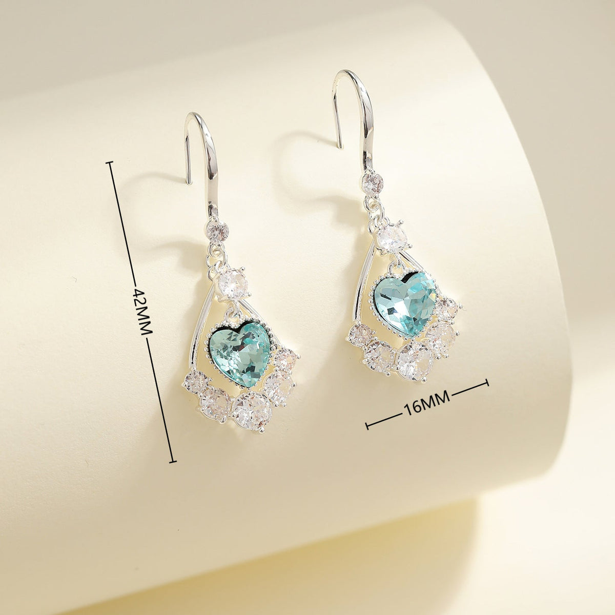 Elegant Heart Teardrop Earrings