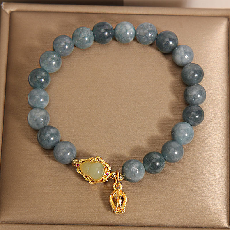 Lily of the valley gourd Natural Emerald Jade Stone bracelet