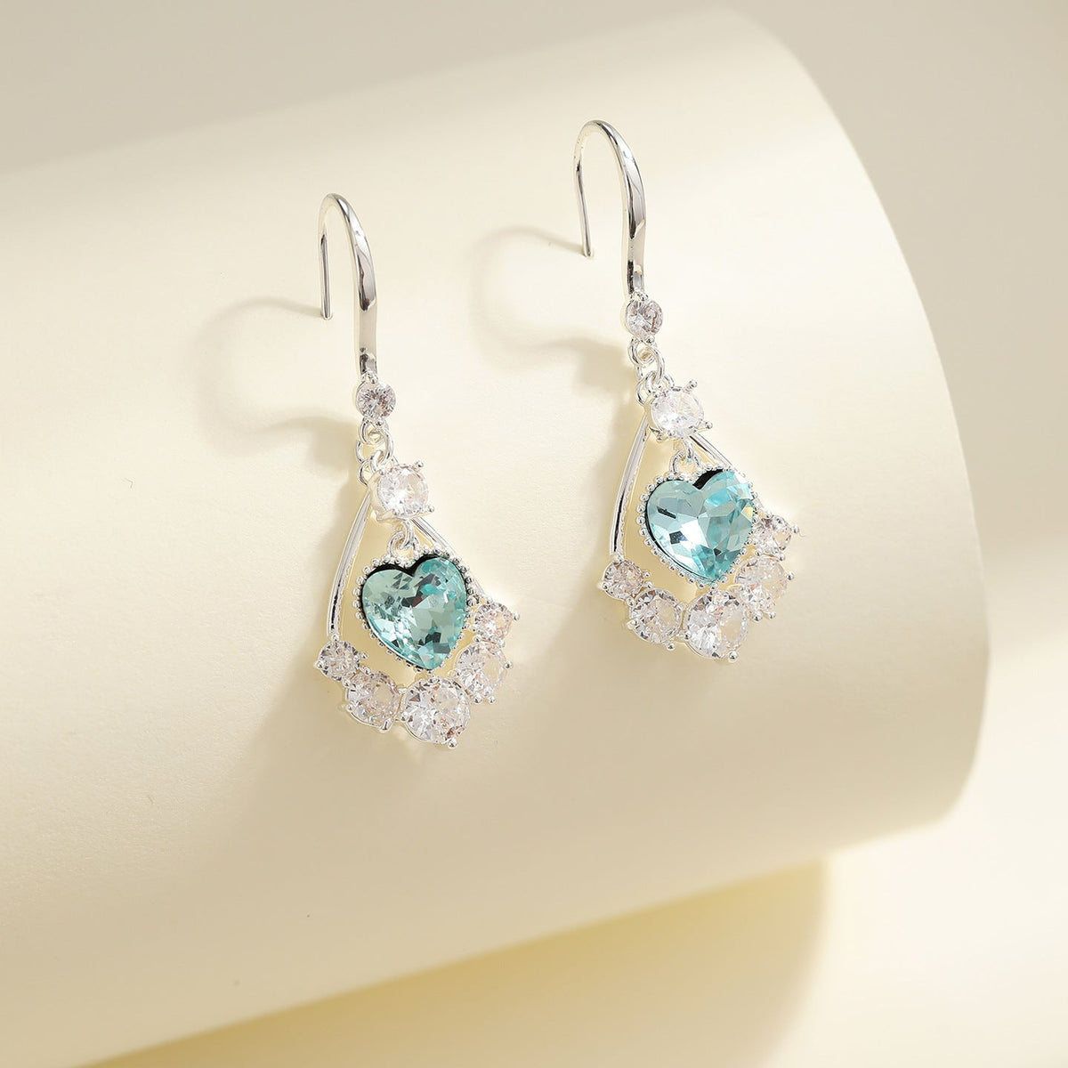Elegant Heart Teardrop Earrings