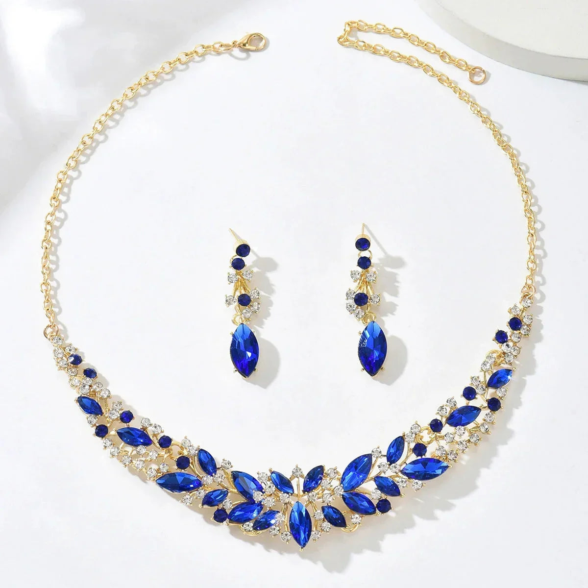 Vintage Crystal Necklace Earring Set