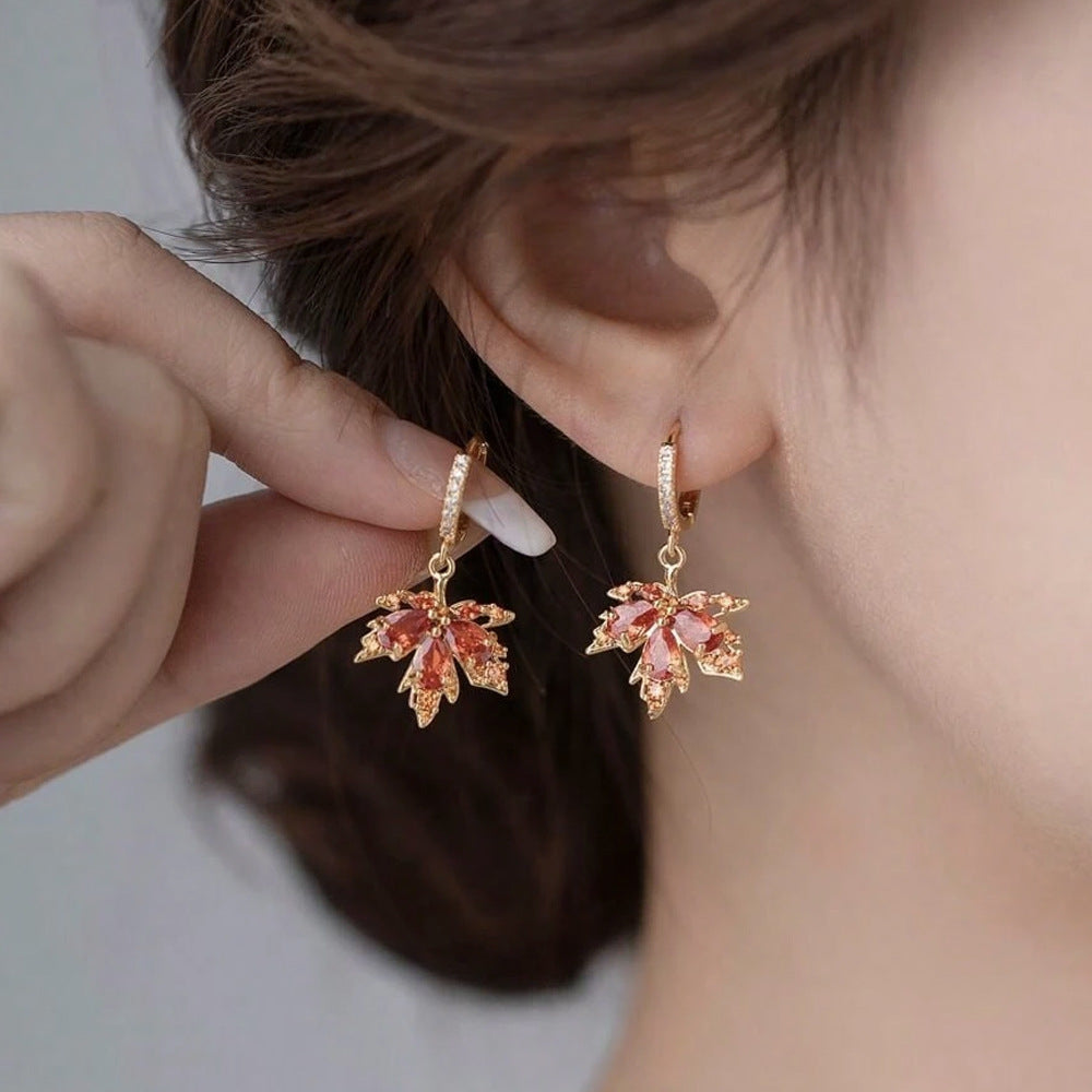 Maple Leaf Drop Earrings
