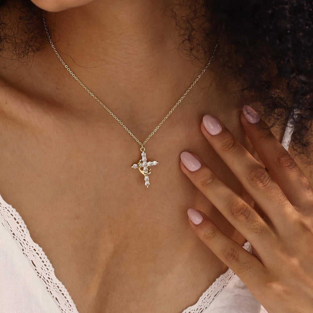 Pavé Cross Pendant Necklace