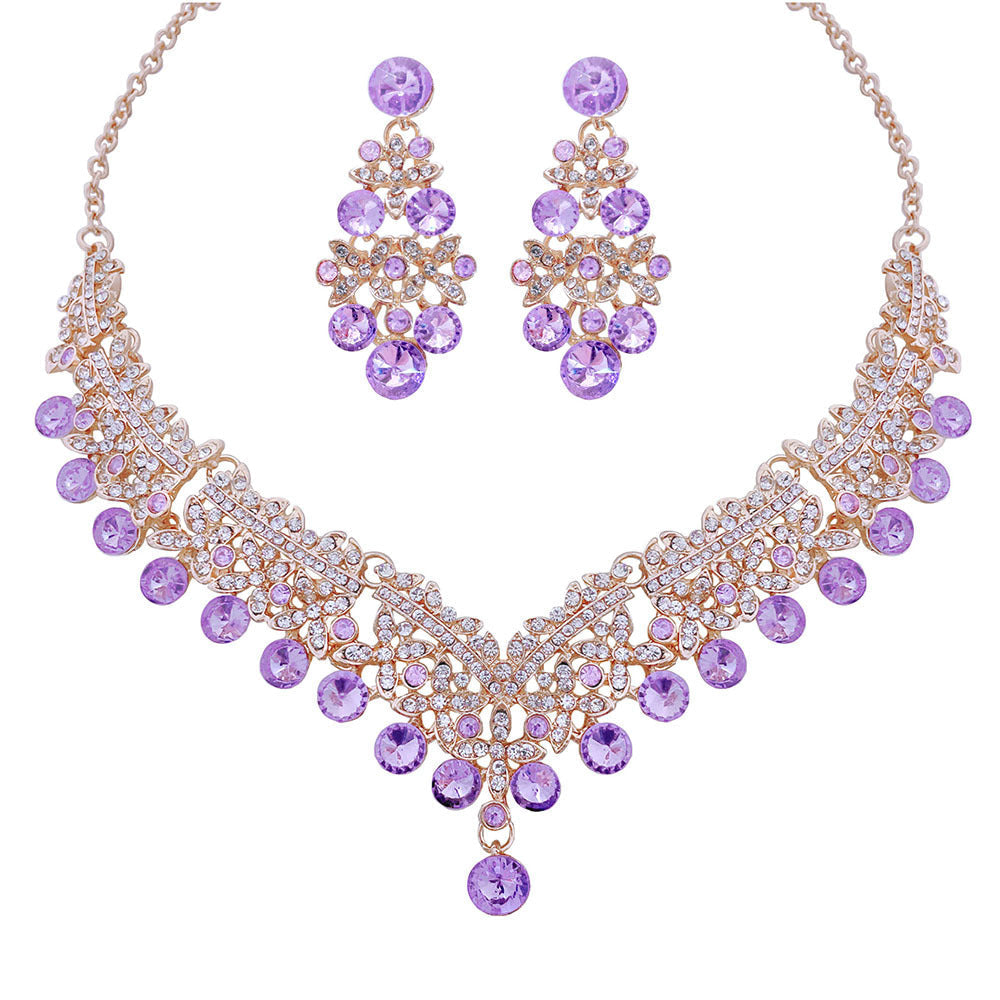 Natural Gemstone Necklace & Earrings Set