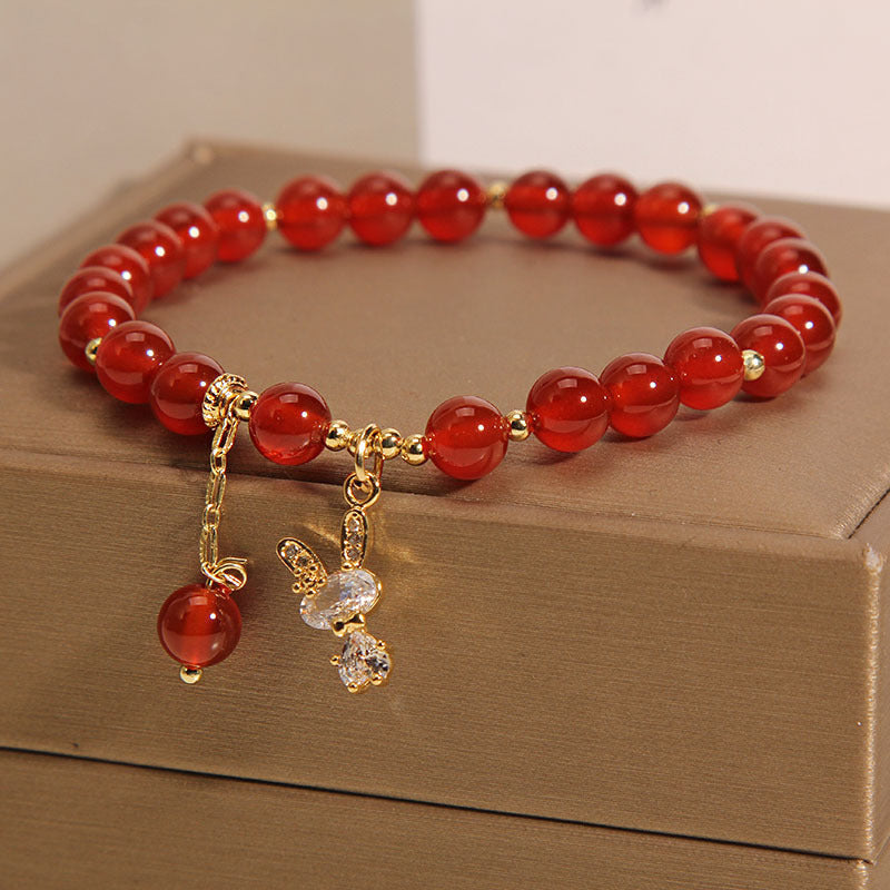 Bunny ? Red Agate Bracelet