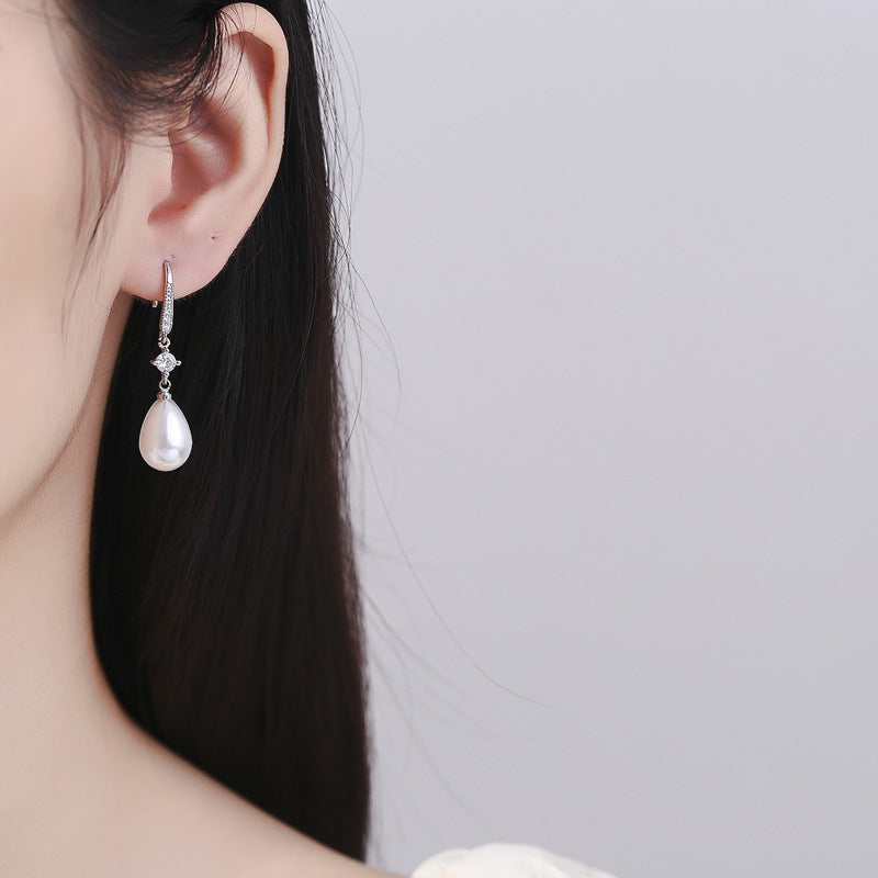 Pavé Pearl Earrings
