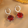Elegant Vintage Red Crystal Earrings