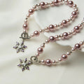 Lilac Pearl & Starburst Crystal Necklace