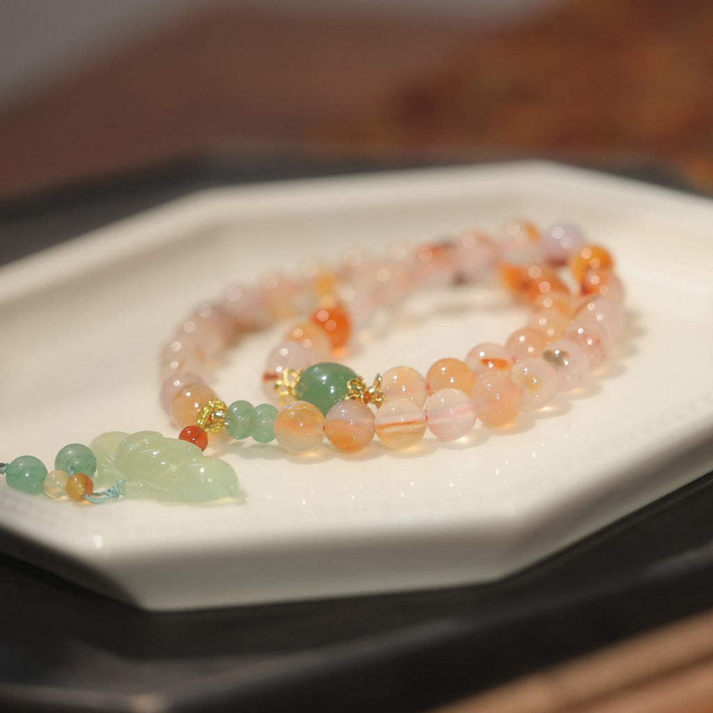 Pods ? Double Circle Agate Bead Bracelet