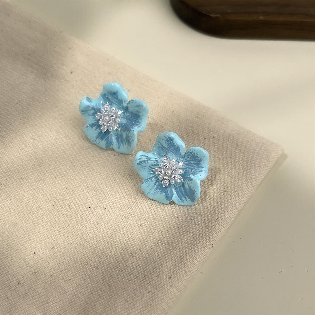Begonia Petal • Pearl Earring