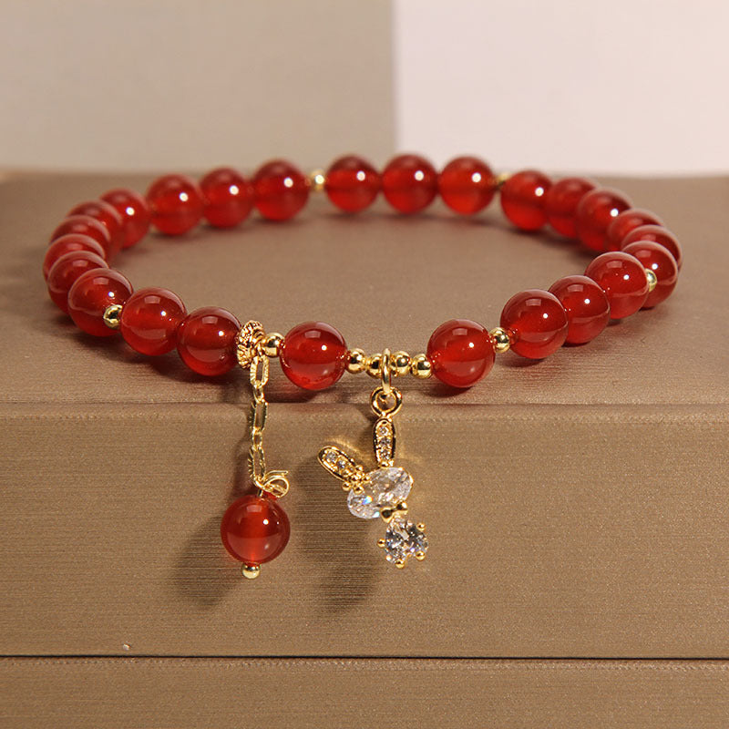 Bunny ? Red Agate Bracelet