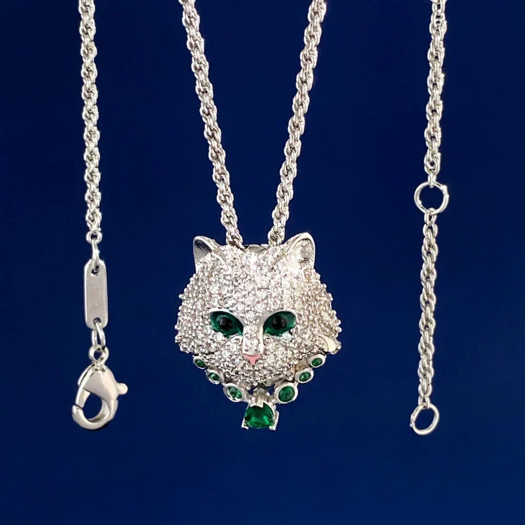 New Civet Emerald Ring Necklace