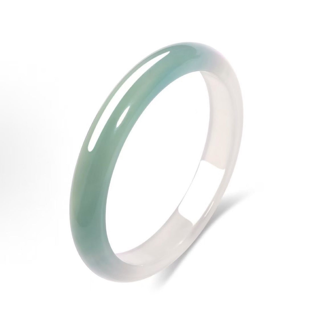 Half Mountain and Half Water Agate Bangle