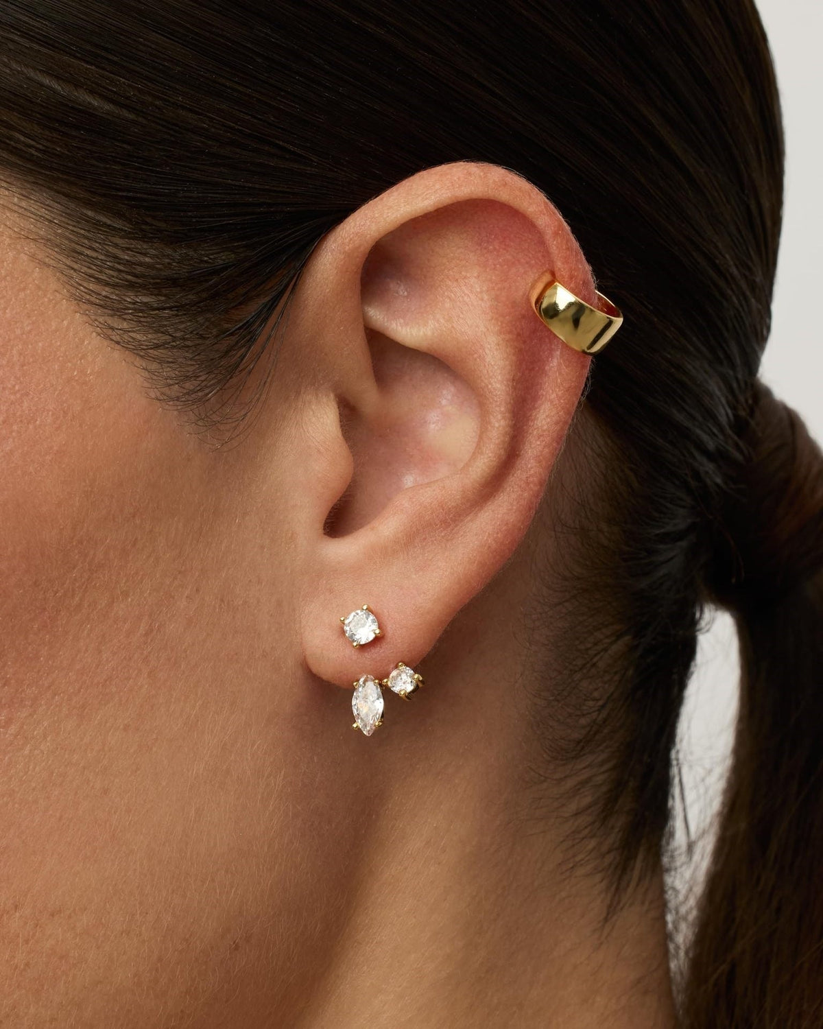 Elegant Back-hook Stud Earring Collection