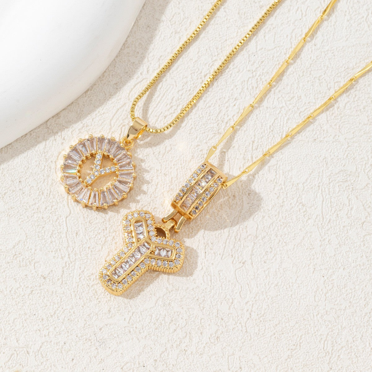 Iced-Out Initial Pendant Necklace
