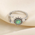 Classic Vintage Sun & Moon Open Ring