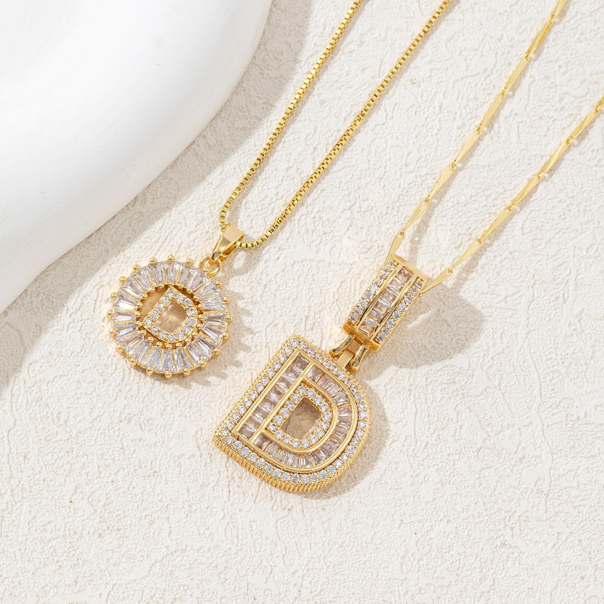 Iced-Out Initial Pendant Necklace