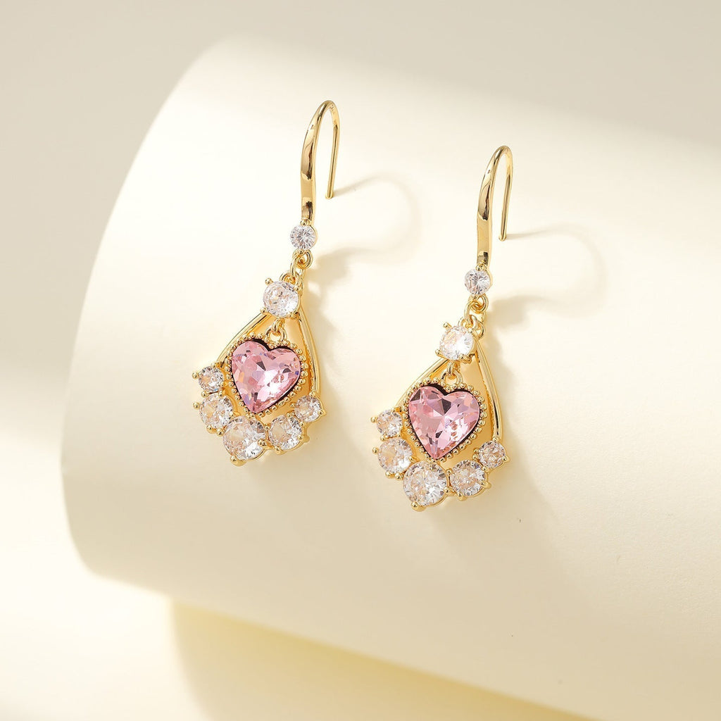 Elegant Heart Teardrop Earrings
