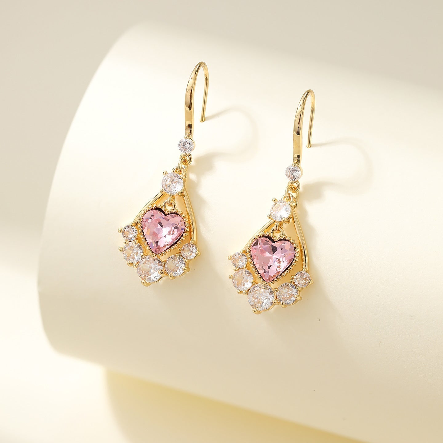 Elegant Heart Teardrop Earrings