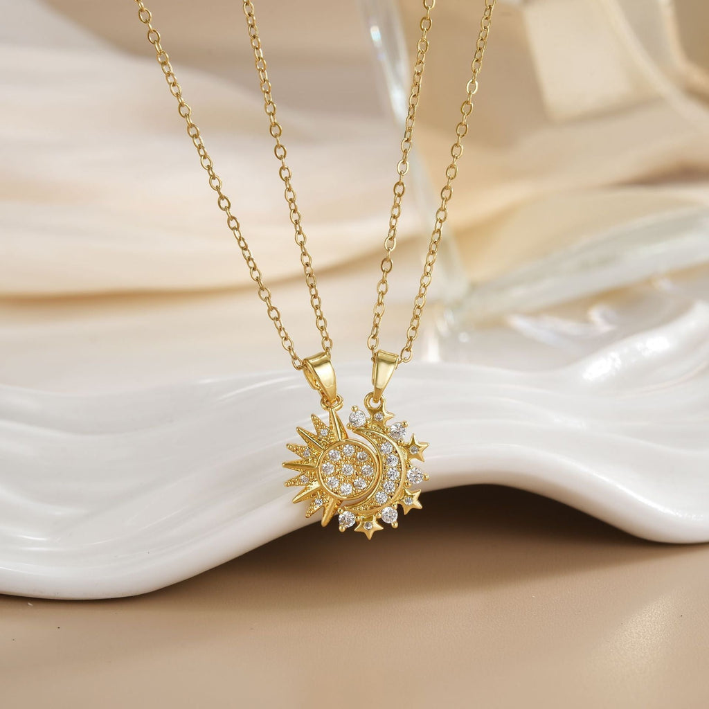 Sun & Moon Necklace Set