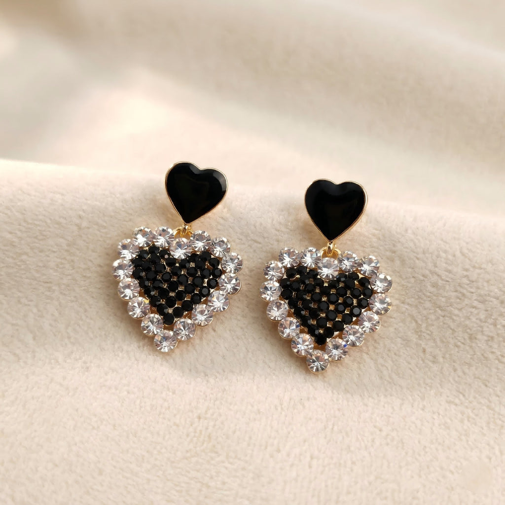 Elegant Double Heart Stud Earrings