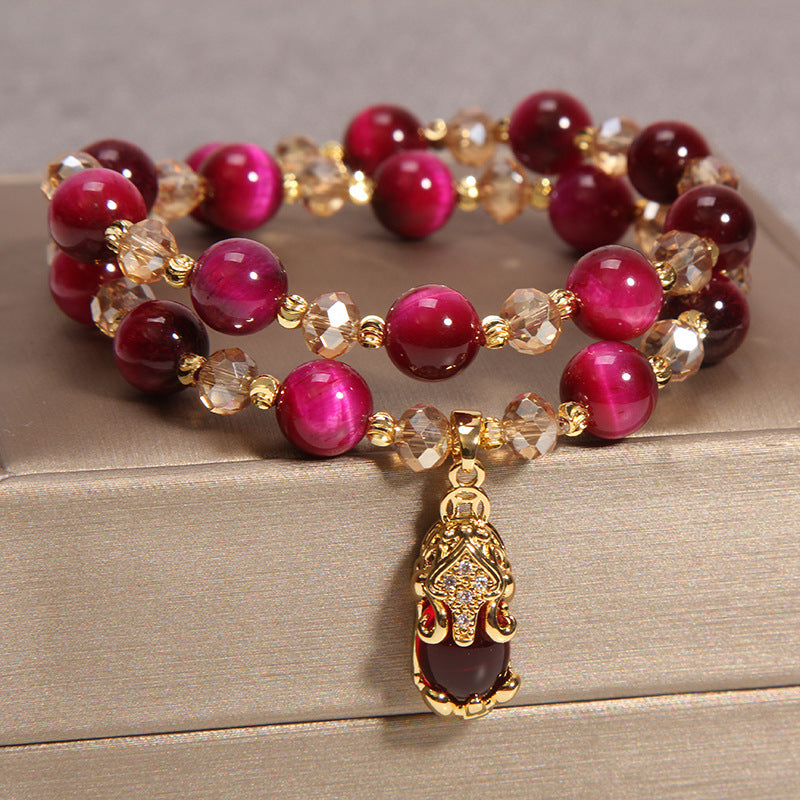 Brave troops ? Natural agate stone double layer bracelet