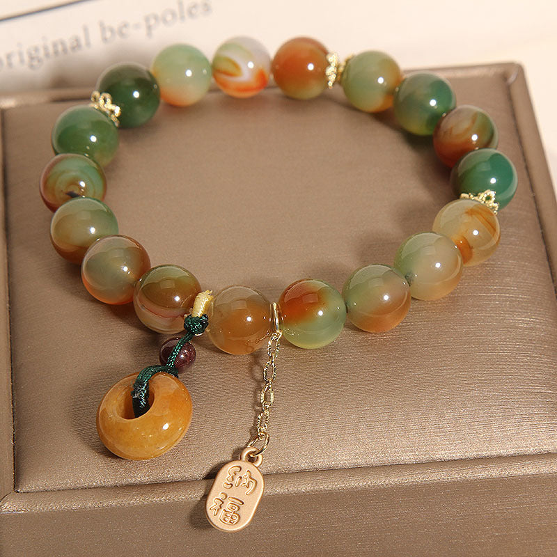 Safety clasp ? Natural colorful agate bracelet