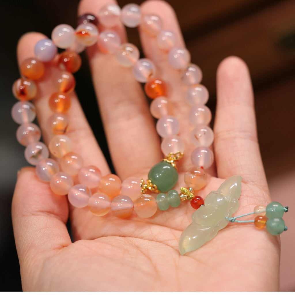 Pods ? Double Circle Agate Bead Bracelet