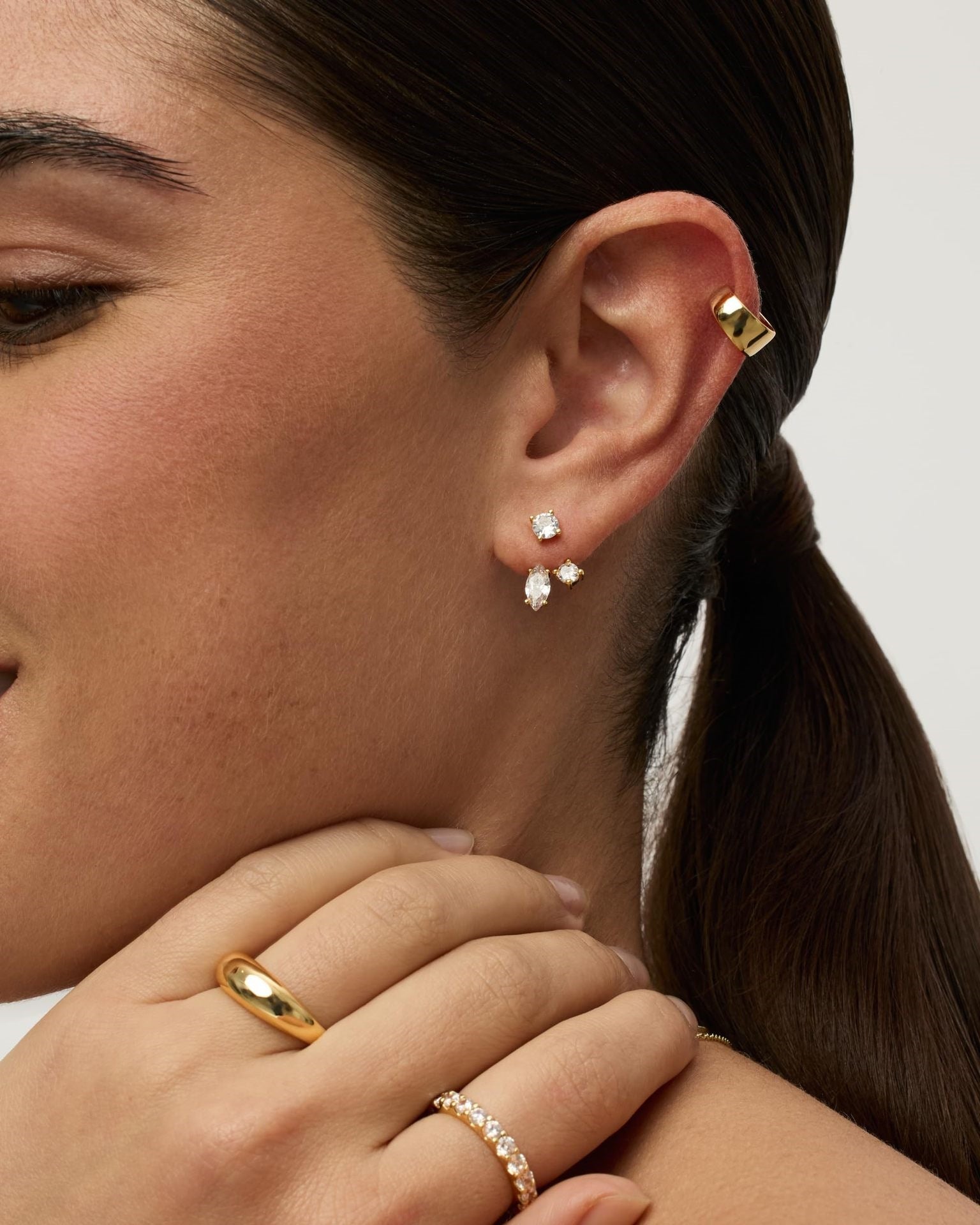 Elegant Back-hook Stud Earring Collection