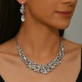 Vintage Crystal Necklace Earring Set