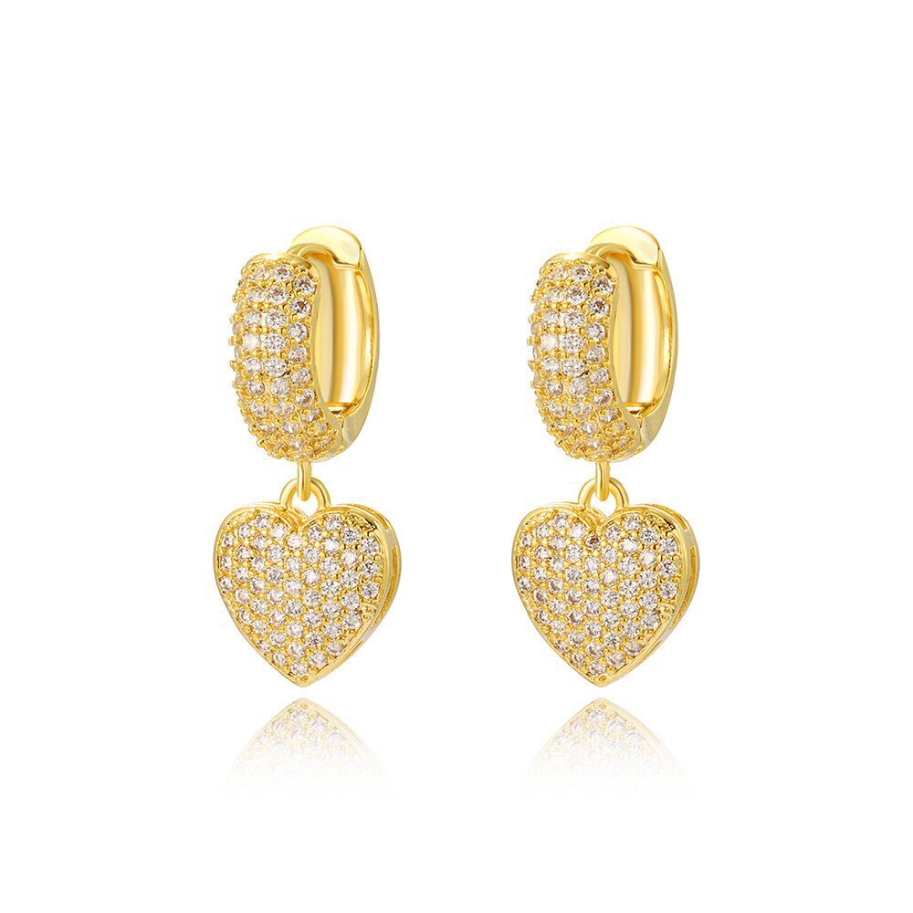 Elegant Heart Drop Earrings
