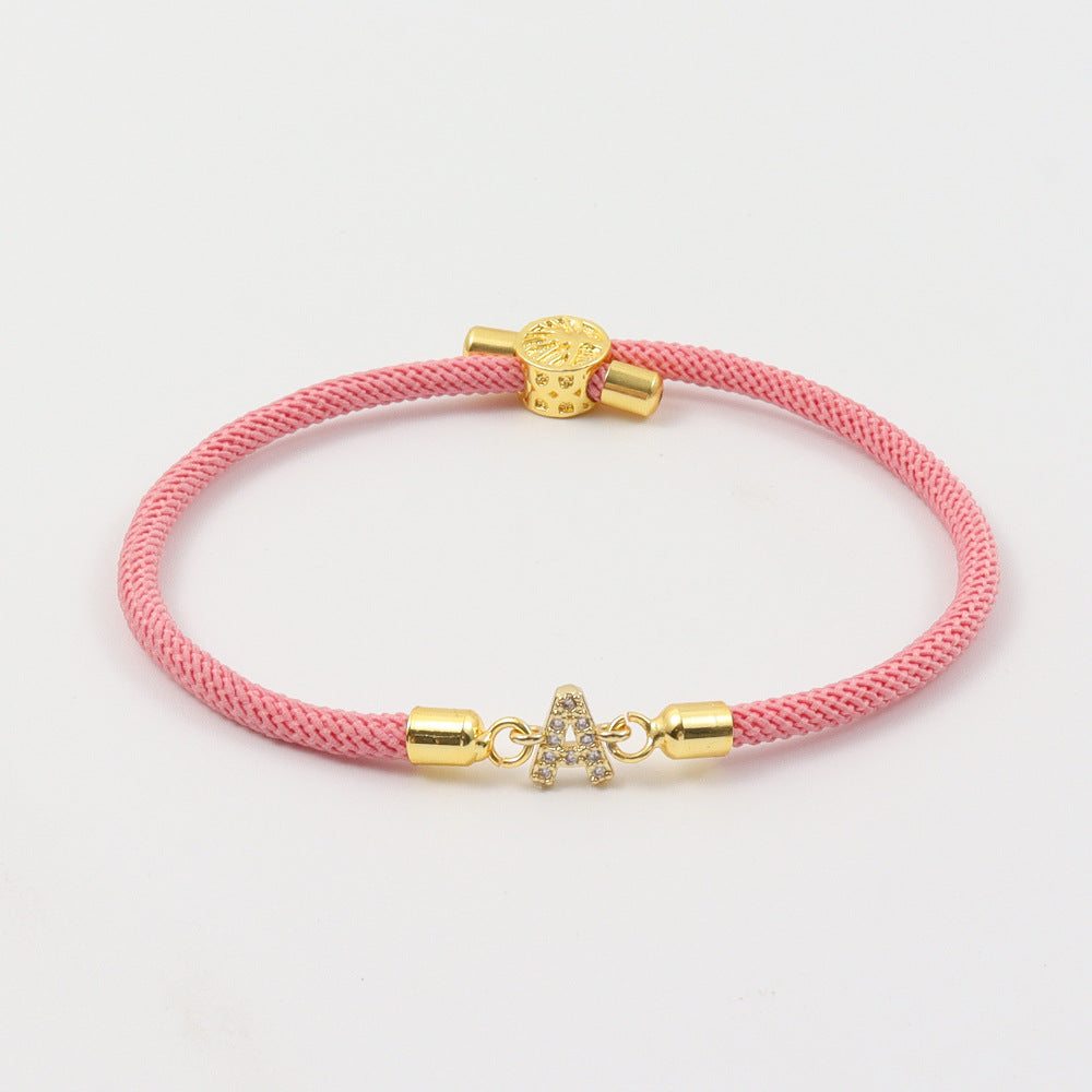 Zircon A-Z Initial Letter Bracelets