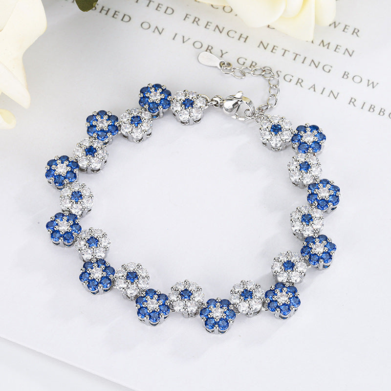 Deep Sea Flower Crystal Bracelet & Necklace