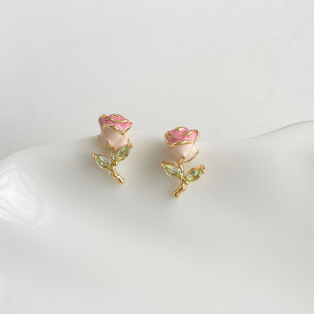 Rose Blooms • Crystal Earring