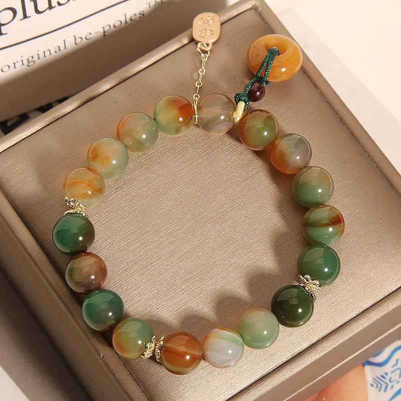 Safety clasp ? Natural colorful agate bracelet