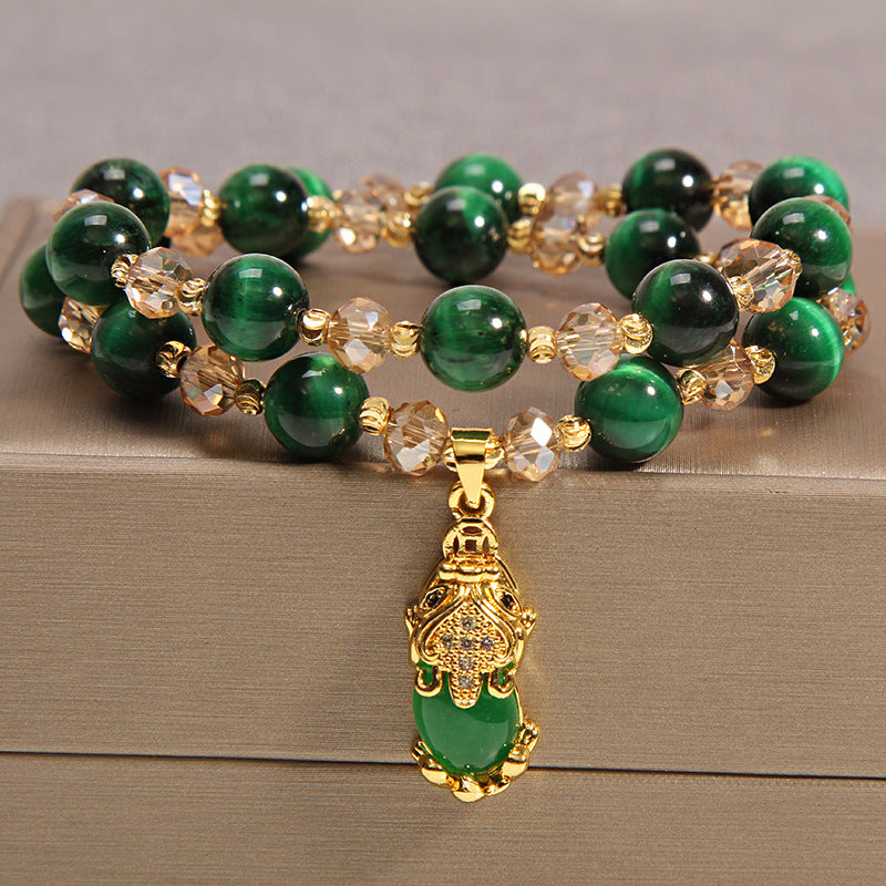 Brave troops ? Natural agate stone double layer bracelet