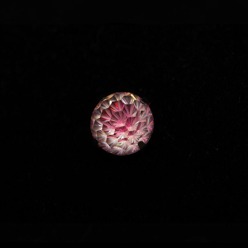 Fireworks Cut Colored Gem Stud Earrings