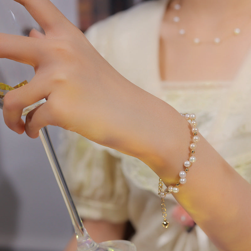 Dewdrop Gleam Pearl Bracelet