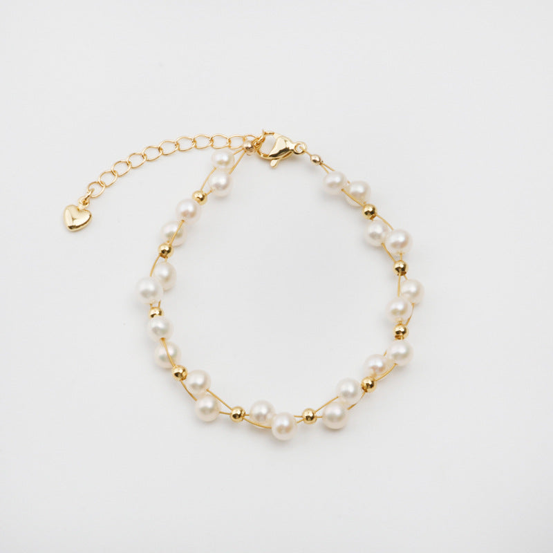 Dewdrop Gleam Pearl Bracelet